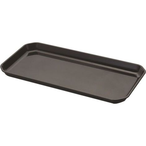 Plateau rectangulaire en ABS noir - 26 x 40 cm