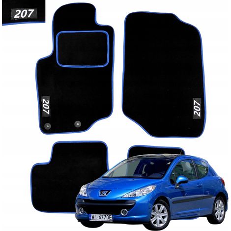 Tapis de sol en velours pour Peugeot 207 2006-2012 – Protection intérieure élégante – Installation et nettoyage faciles – 8 mm d'épaisseur (1/5)