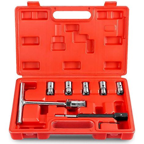 Kit d'outils de nettoyage et de détartrage pour sièges d'injecteurs diesel (7 pièces) pour garage automobile (1/5)