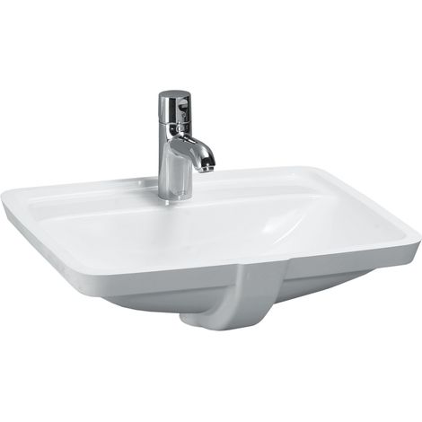 LAUFEN PRO S lavabo encastré, sans trou pour robinet, avec