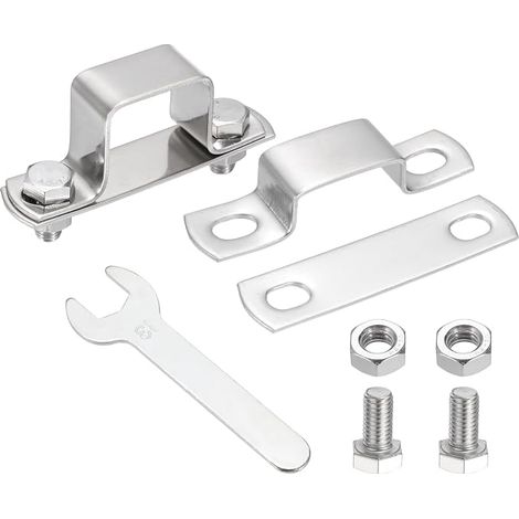 2Pcs Colliers En U Pour Tube Carré, 30x30mm Support En Forme De U En Acier Inoxydable 304 Collier Carré Avec Plaque À Boulons Écrous Et Clé Pour Tuyaux Barre De Porte Fermée Rails (1/5)