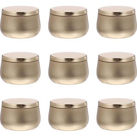 Boîte de Rangement Artisanale Ronde 9 Pcs en Fer-blanc, Étanche (1/5)