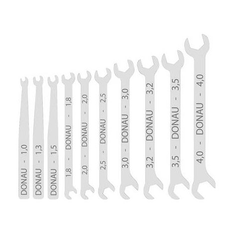 Donau Elektronik Kit de llaves ajustables micro de metal 10 piezas