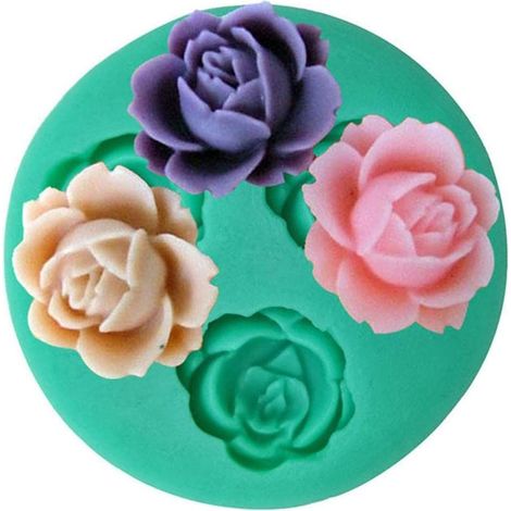 Mini fleur série Silicone mold Diy fait à la main fondant résine polymère moule de cuisson sucre gâteau chocolat W5p0 Cl outils gâteau (1/4)