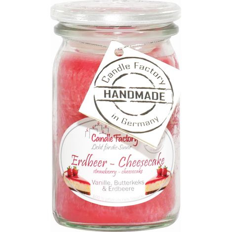 Candle Factory Baby Jumbo Erdbeer-Cheesecake Duftkerze Dekokerze 308174