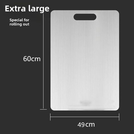 Planche A Decouper Inox Double Face 60x40 Cm Anti-Bacterienne Acier Inoxydable Pour Viande Cuisine (1/5)