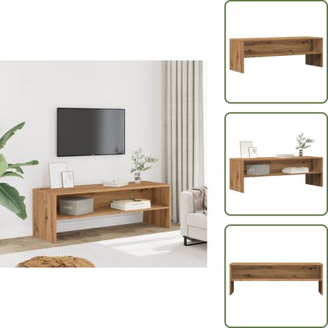 vidaXL Meuble TV chêne artisanal 120x40x40 cm bois d'ingénierie (1/5)