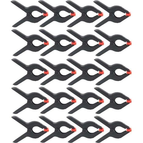 Lot de 30 pinces à ressort robustes pour toiles de fond en mousseline (6,5 cm) pour studio photo, toiles, travaux manuels ou usage domestique (max. 2,5 cm) (1/4)