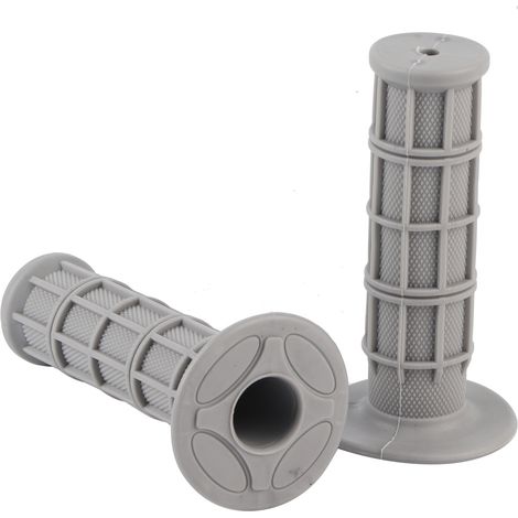 Poignées de guidon souples en silicone 22 mm (7/8") pour moto tout-terrain, grises (1/5)