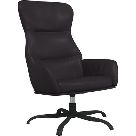 Silla de descanso de cuero artificial negro - 342277 (1/5)
