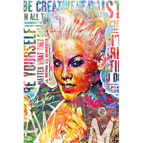 Tableau Affiche illustration graffiti pink Toile imprimée (1/5)