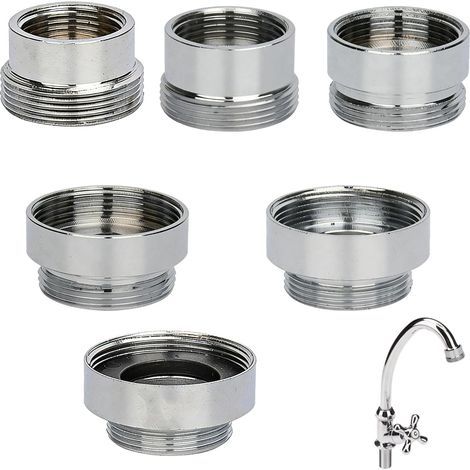 M22 6 Piece Faucet Adapter, External Thread Aerator Tap Adapter, Suitable for Connecting Kitchen Taps, Water Purifier Adapters and Aerators (B) (1/5)