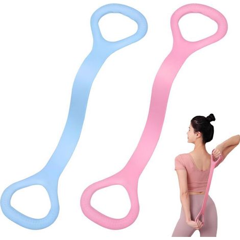Elastique Musculation, 2PCS Bandes de résistance de Fitness avec poignées, Bande Elastique Musculation, Elastique Sport Bande de Resistance pour Fitness Pilates Yoga