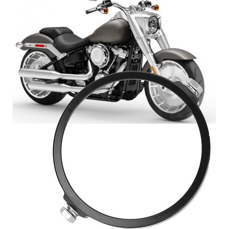 Support de phare rond universel en alliage d'aluminium 5,75 pouces pour conversion de moto, noir (1/5)