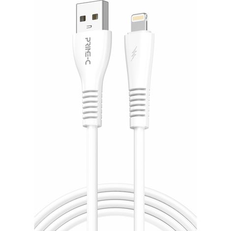 Câble de données USB pour charge rapide iPhone, 1 mètre, blanc, classe 3A, haute rigidité, résistant à la flexion - blanc (1/2)
