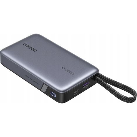 UGREEN PB550 Schnelllade-Powerbank 20000mAh 67W USB+USB-C Eingebautes Kabel 1 Stück. (1/5)