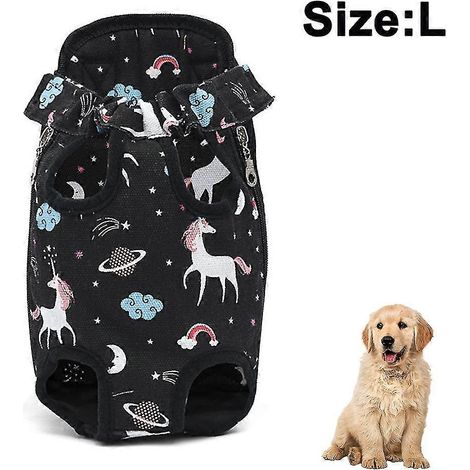 Sac à dos ajustable pour animaux de compagnie avec harnais frontal pour chat/chien (1/5)