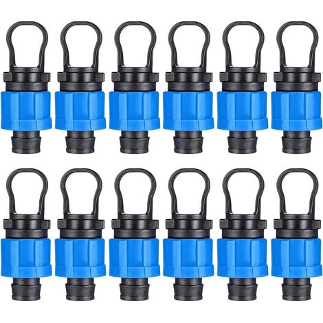 BRAVIX Set de 12 embouts d'irrigation goutte à goutte - Raccordement universel - compatible avec les bandes d'irrigation goutte à goutte 16mm (1/5)