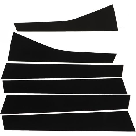 6 pièces habillage montant de porte et fenêtre en PC noir brillant, cache montant de vitre de remplacement pour JAZZ 2008-2013 (1/5)