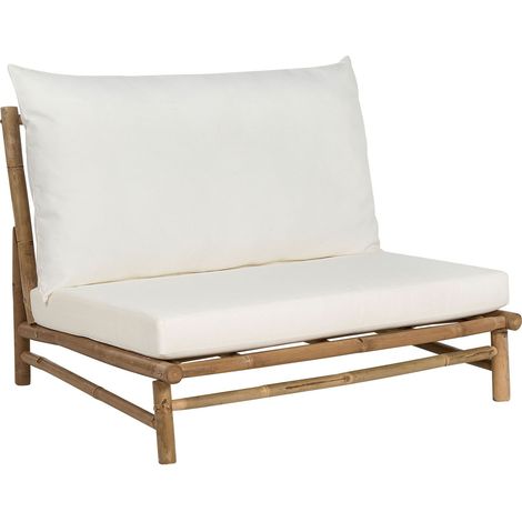 Garden Chair TODI Bamboo Wood Off-White