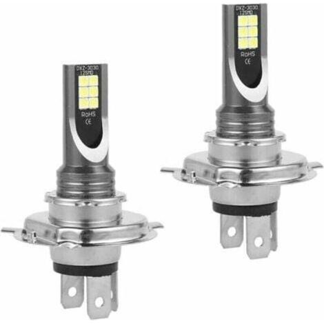 H4-LED-Scheinwerferlampen in einer Box, 50 W/14000 lm/IP68 wasserdichter LED-Lampenträger, Nebelscheinwerfer 2 Lampen 6000–6500 K weißes Licht