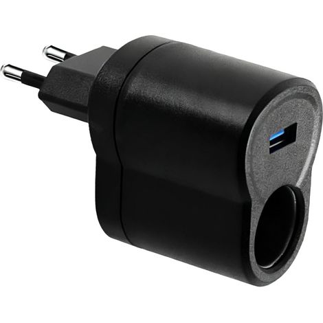 Adaptateur Allume Cigares, Adaptateur d'alimentation Voiture 110V-220V AC à DC,Transformateur Convertisseur Courant Murale pour GPS, Purificateur d'air Mini-Glacière (1/5)