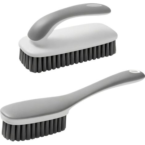 Un sacco di 2 bross e récurers - Spazzole doccia e spazzola di pulizia per la pulizia di bagno, doccia, piastrelle, cucina, pavimento, vasca da bagno, tappeti (1/5)