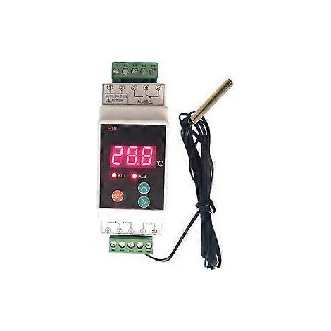 DIN-Schienen-Thermostat mit -40-110℃ Komfortabler 2-Wege-Ausgang, Temperaturalarm, Reglerausgang 7A/250
