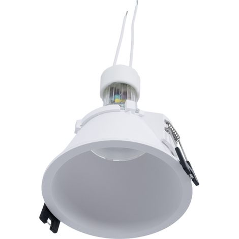 Kit Collerette spot encastrable Ø93mm (blanc) + Ampoule GU10 - Blanc Neutre