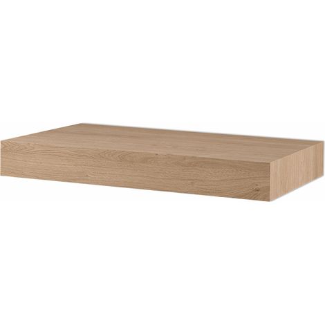 Mensola sospesa 100 cm per lavabo bagno in legno Rovere Chiaro - COSTA