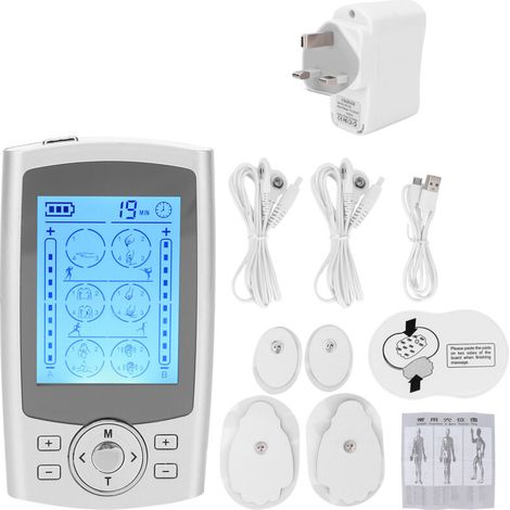 Stimulateur Musculaire Électrique Rechargeable 24 Modes pour Dos, Genoux, Nuque - Appareil de Massage TENS Anti-Douleur (1/5)