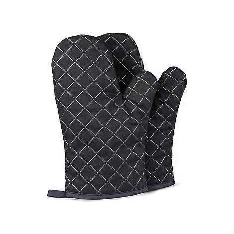Gants en silicone double face antidérapants résistants aux hautes températures pour four (noirs) (1/4)