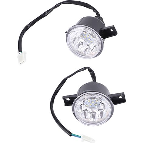 Set aus 2 12V LED-Scheinwerfern (links und rechts), kompatibel mit Bull Farm Quad 150cc und 250cc Offroad-Quads und Motorrädern. (1/2)