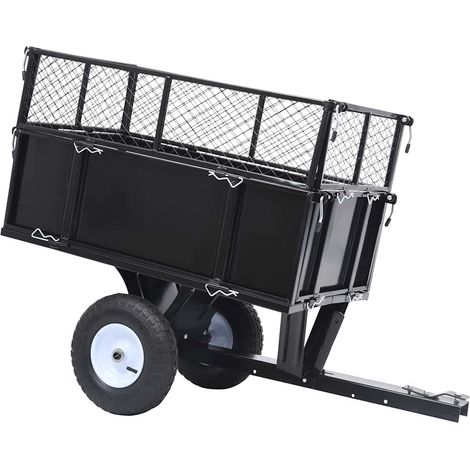 Remorque basculante pour tondeuse de pelouse Charge de 150 kg (1/5)