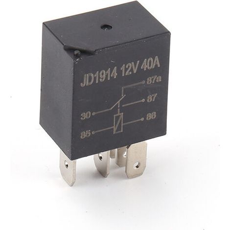 Relais violet + support de relais à souder sur circuit imprimé (PCB), relais 12 V, 4 broches, 40 A (1/4)