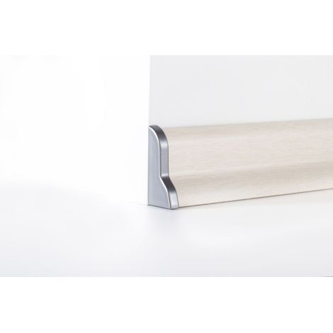 Classen Endkappen für FUXX-Leiste foliert 20 x 40 mm chrom Laminatleiste