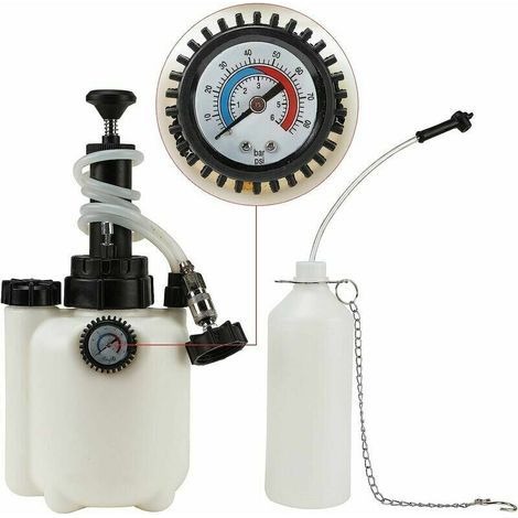 3L Purgeur de Frein Voiture, Purgeur de Liquide de Frein, avec Adaptateur E20, Pression de Service de 10-30 PSI, Bleeder de Frein (1/5)