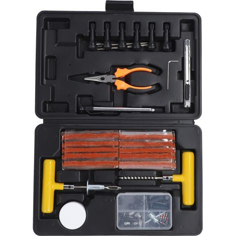 Kit de bouchons de pneus robustes, réparation rapide et facile, outils de crevaison plate pour voiture moto camion ARB ATV tracteur RV SUV remorque. (1/5)