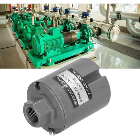 JSK-3A vollautomatischer Doppelkontakt-Wasserpumpen-Druckschalter, Sockel aus Silber-Zink-Legierung, 3/8-Zoll-Innengewinde, 220 V, 1,2–2,0 kg/cm² (1/5)