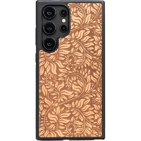 Bewood Holzhülle für Samsung Galaxy S24 Ultra APFELBLÄTTER (1/4)