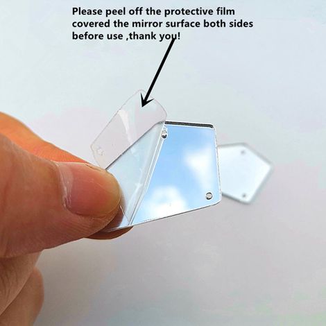 Lot de 30 miroirs irréguliers à coudre pour festival et fête (miroir argenté) (1/5)