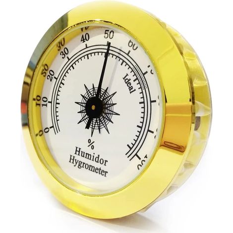 Hygromètre analogique pour cave à cigares, hygromètre mécanique rond, mesureur d'humidité pour cave à cigares et boîtes à cigares (1/5)