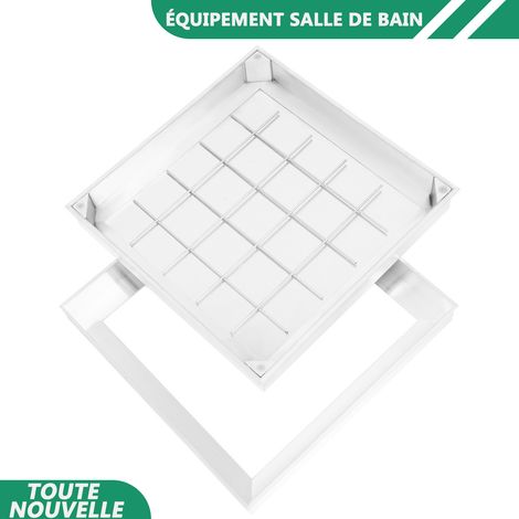 WAOBDLA Couverture d'inspection invisible de couverture de trou d'homme intégrée en alliage d'aluminium de 40x40cm pour les scènes extérieures intérieures (1/5)