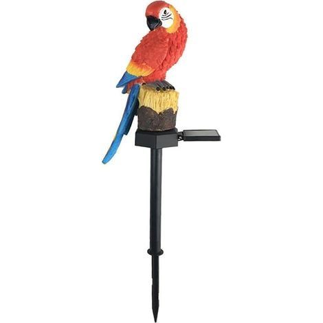 Perroquet Solaire Lumière De Jardin LED Ornement De Pelouse Extérieure Alimenté Jardin Oiseau Forme Éclairage Étanche Nouveauté Lampe Lampe De Forme Animale(rouge) (1/5)