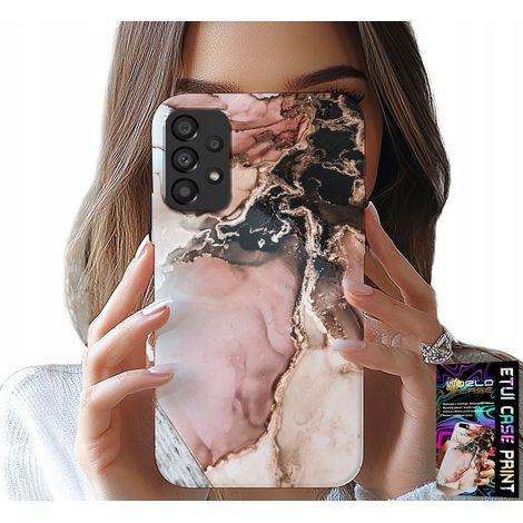 Custodia per Samsung Galaxy A33 5G - eleganti motivi effetto marmo alla moda + vetro (1/5)