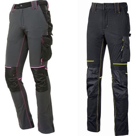 Pantaloni da Donna UPower Atom Grigio-Fuxia XS