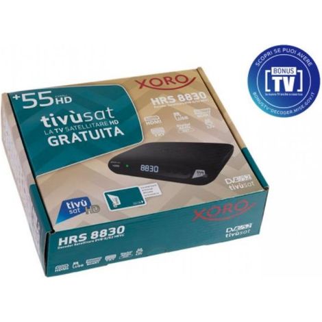 Xoro HRS 8830 descodificador para televisor Ethernet (RJ-45), Satélite Full HD Negro