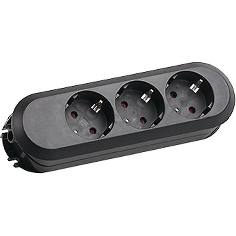 Bachmann smart 3xcee7/3 schwarz 3x schutzkontakt