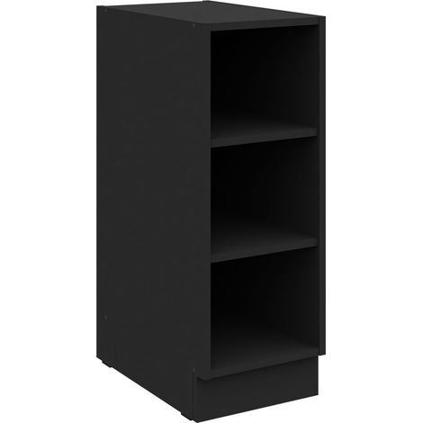 Küchen Unterschrank Regal 30 cm Schwarz Küchenzeile Küche SIENA / MONZA / ARONA (1/5)