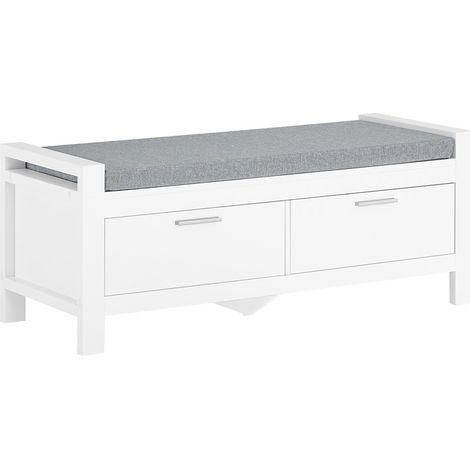 Zapatero Banco con 2 cajones para Guardar y Ordenar 100 x 40 x 40 cm FSR74-W SoBuy ES (1/5)